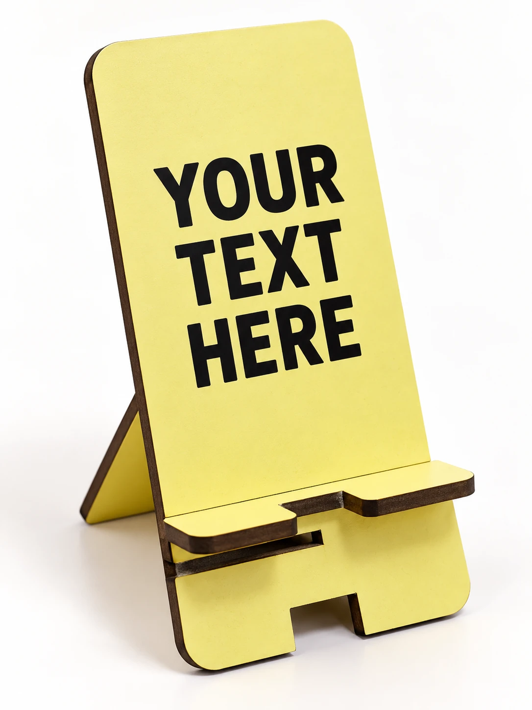 Yellow MDF Mobile Stand - view 2
